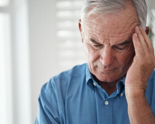 Man suffering from headache